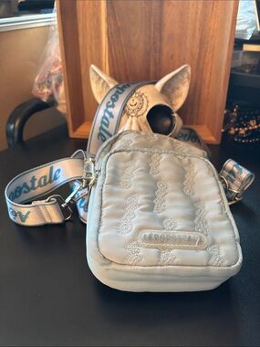Aéropostale Quilted Crossbody Bag in Light Blue